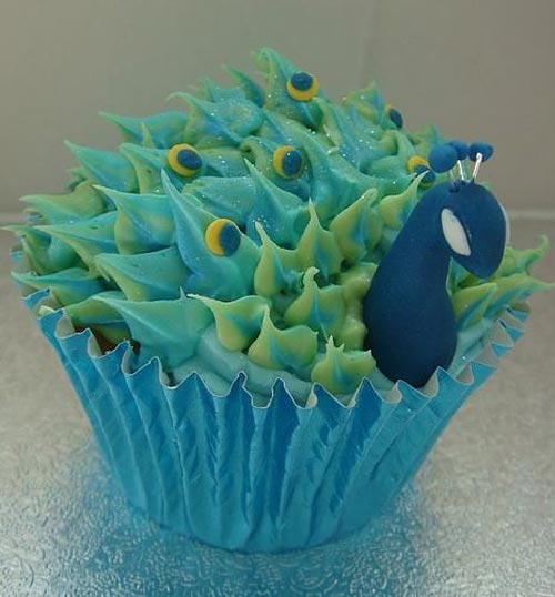 Peacock Cupcake