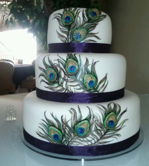 Peacock Wedding Cake Ideas