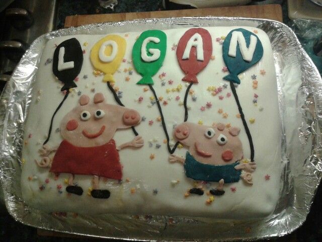 Peppa Pig Birthday Cake Boys