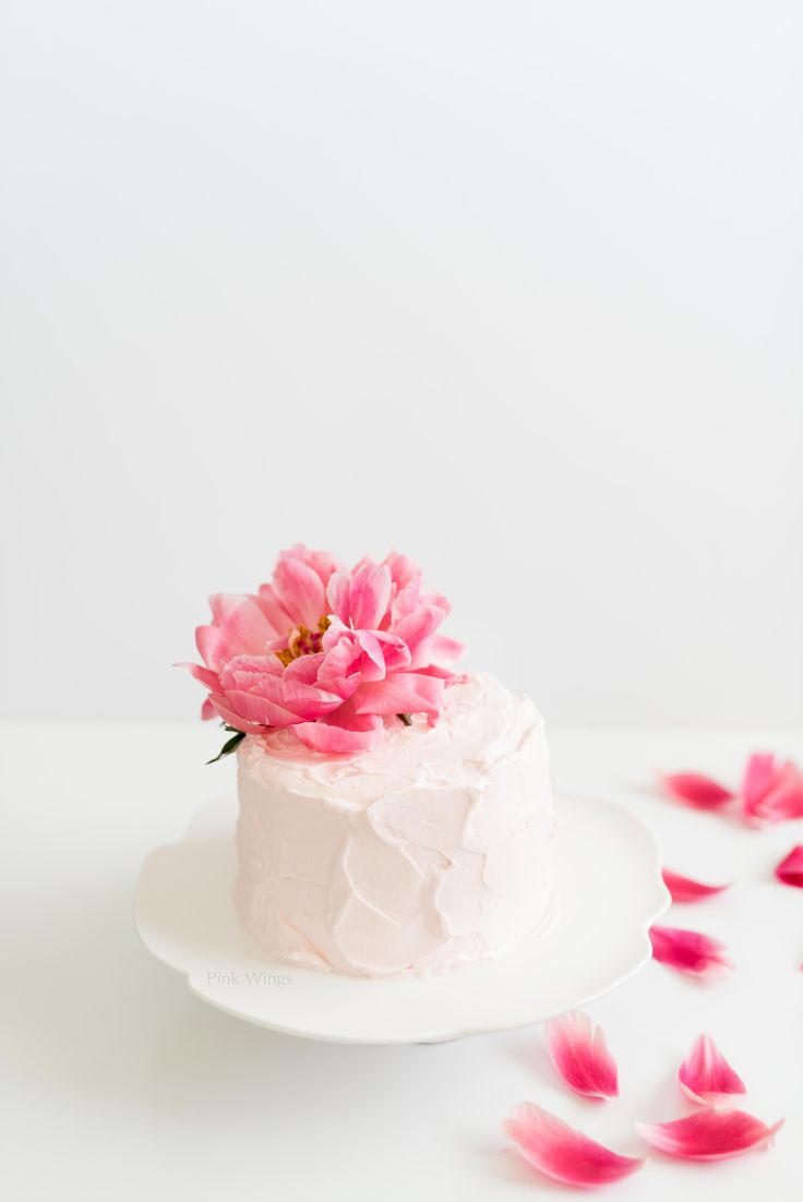 Pink Strawberry Birthday Cake