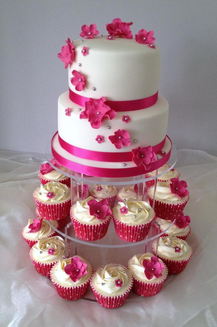 Pink Wedding Cupcakes