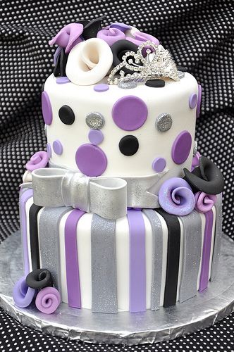 Purple Teen Girl Birthday Cakes