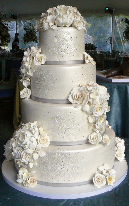 Silver Wedding Cake