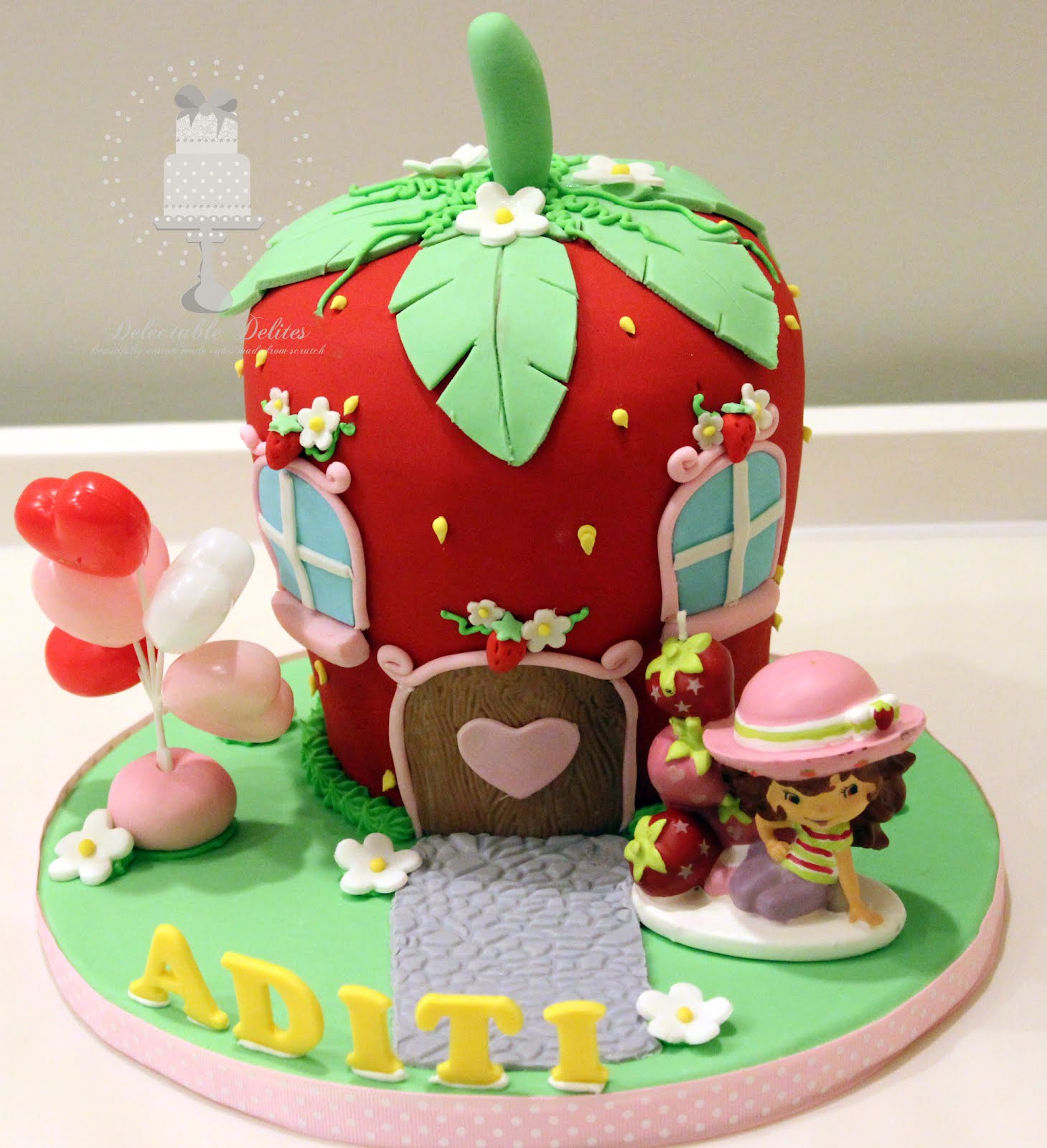 Strawberry Shortcake House Birthday Cake