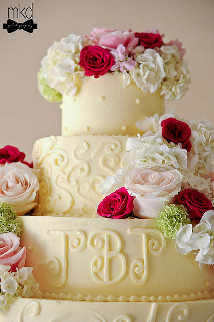 Wedding Cake with Initials