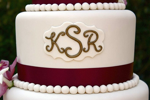 Wedding Cake with Initials