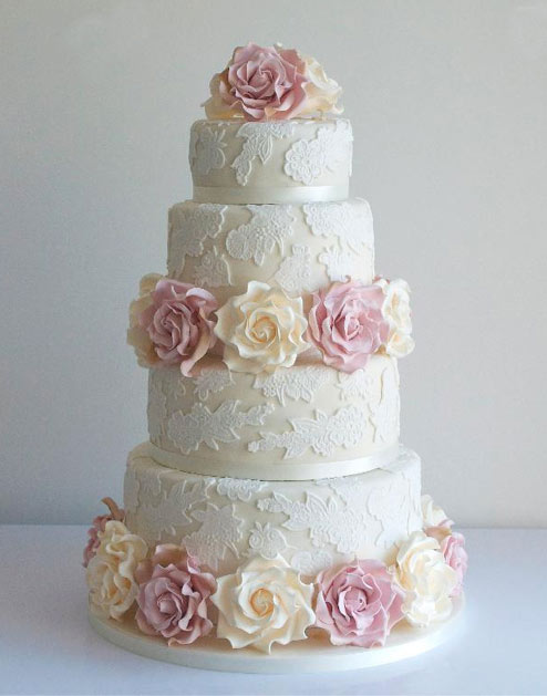 Wedding Cake with Lace