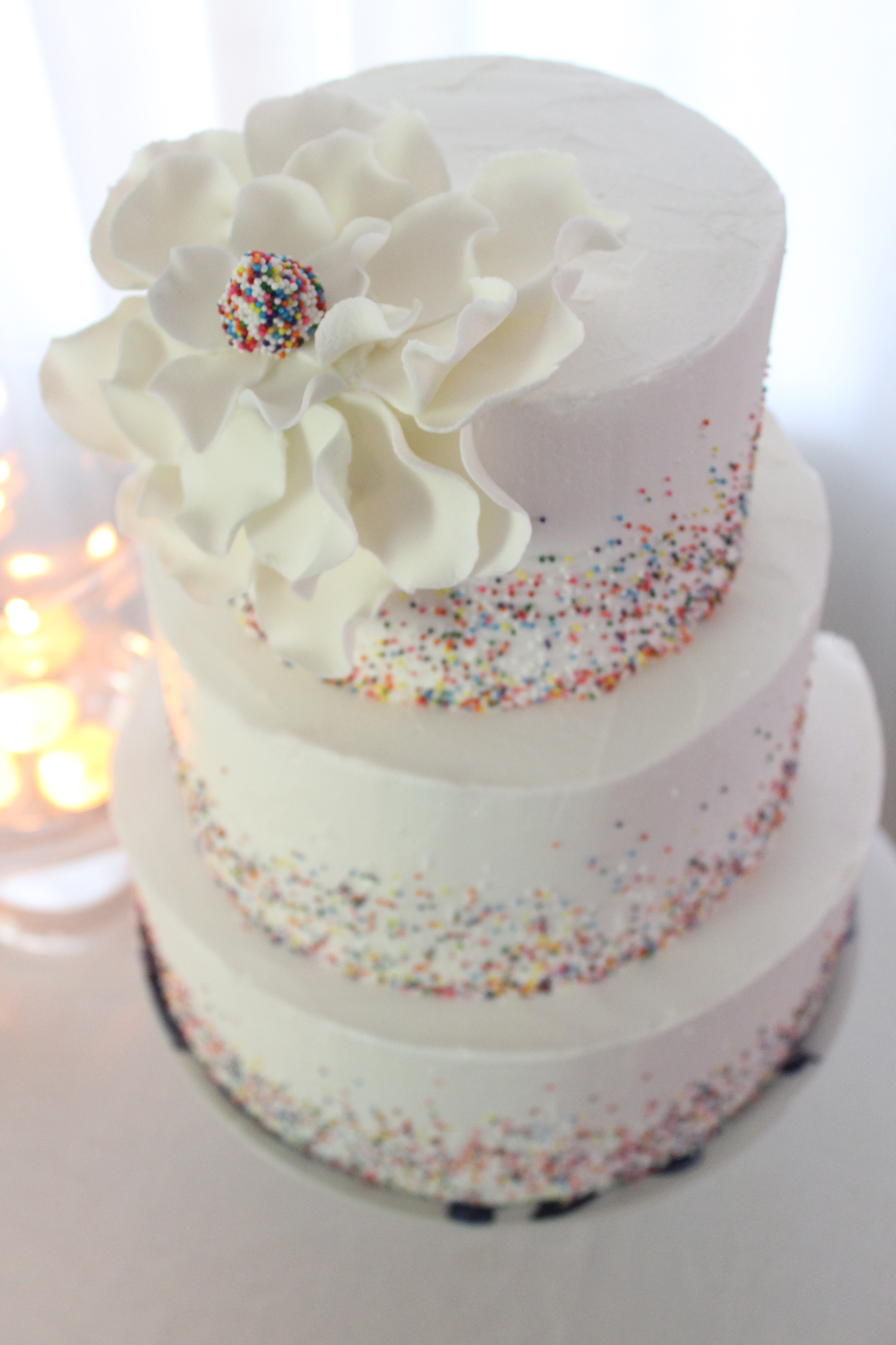 Wedding Cake with Sprinkles