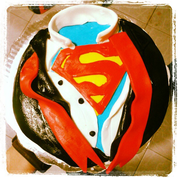 Superman Fondant Cake