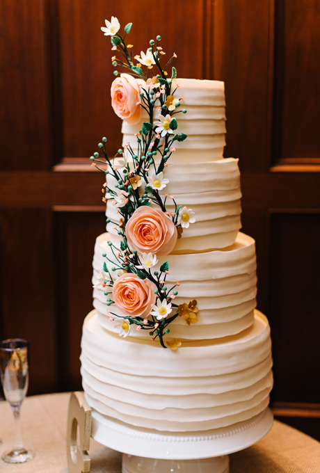 Wedding Cake with Flowers