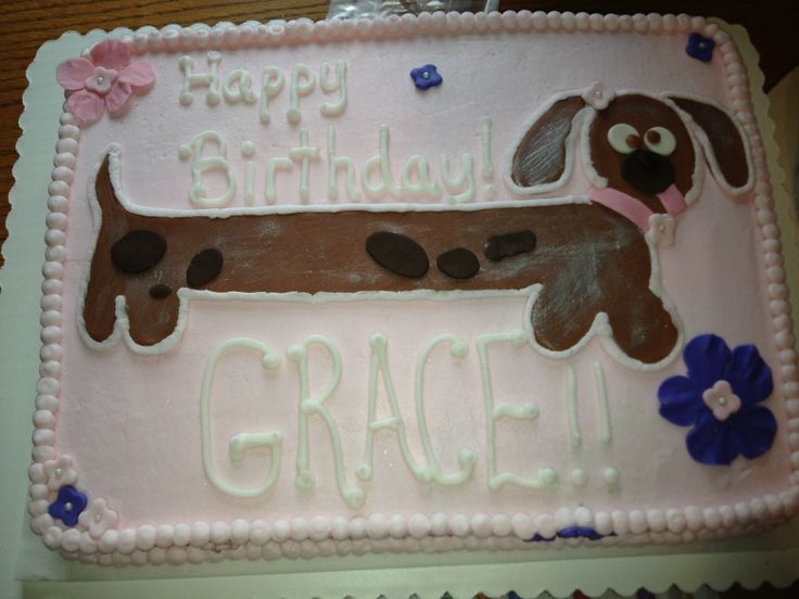 Weiner Dog Cupcake Cake