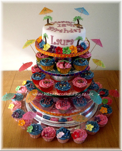 18th Birthday Cupcake Cake Ideas for Girls