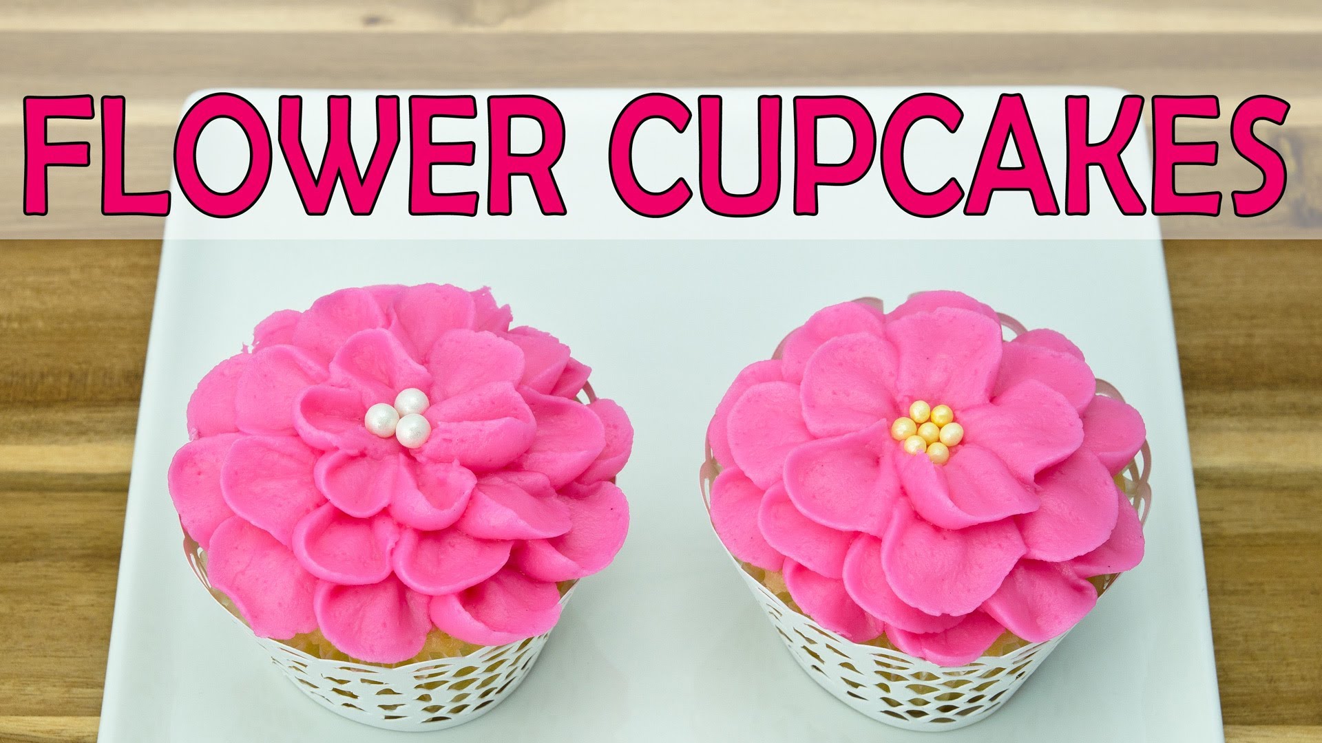 Buttercream Icing Flowers On Cupcakes