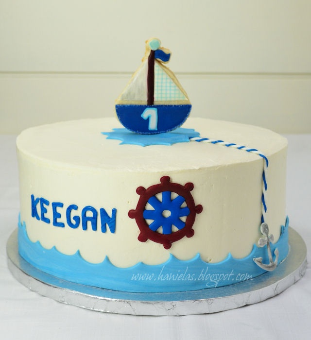 Nautical First Birthday Cake