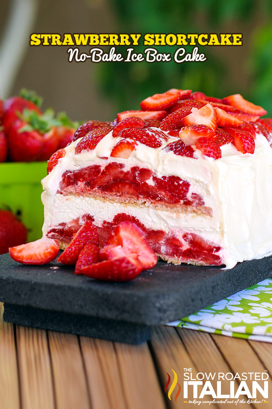 Strawberry and Cream Ice Box Cake