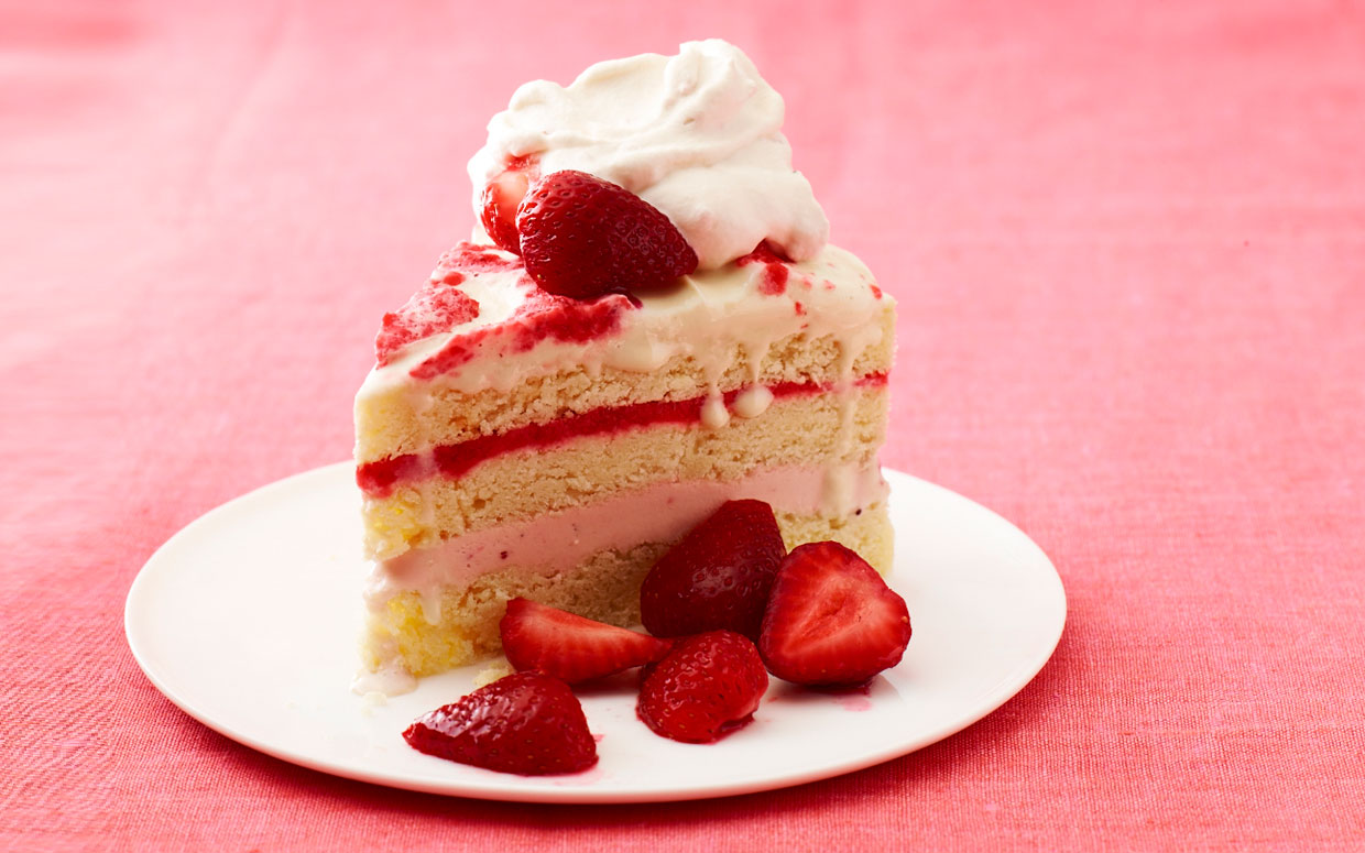 Strawberry Shortcake Ice Cream Cake