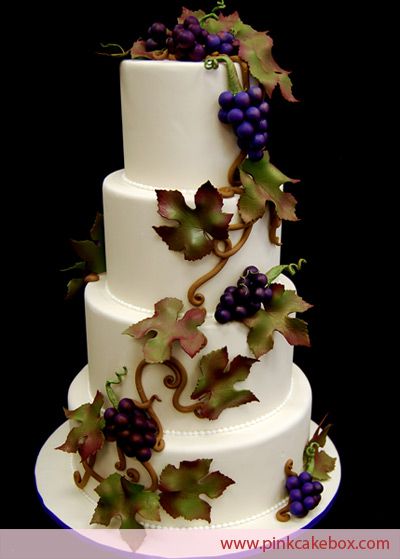 Vineyard Themed Wedding Cake