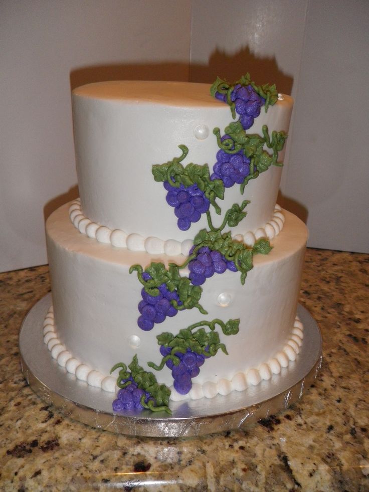 Wedding Cake with Grapes