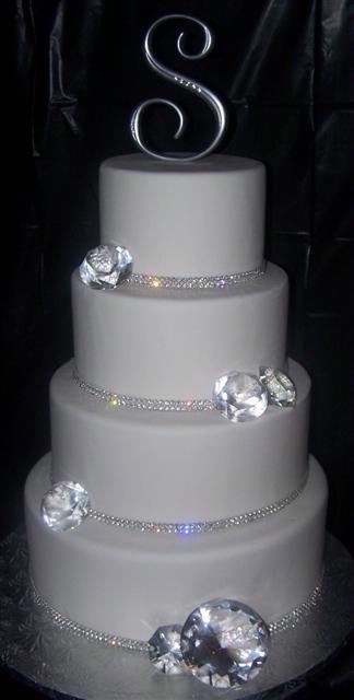 7 Photos of Wedding Cakes And Cupcakes With Bling