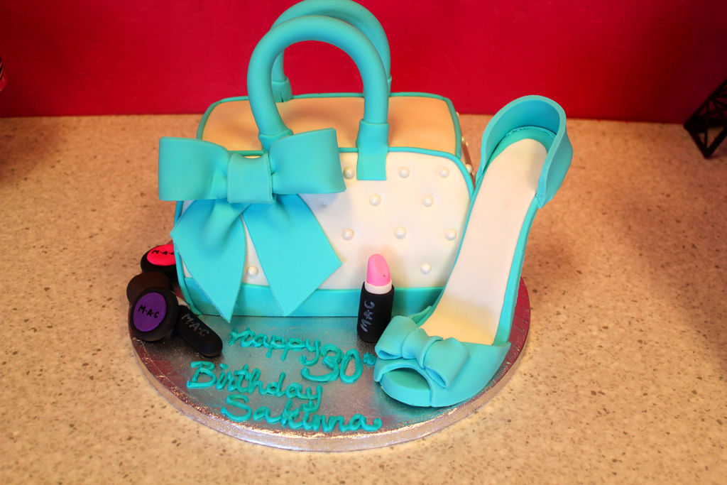 Aqua Blue Birthday Cake for Girls