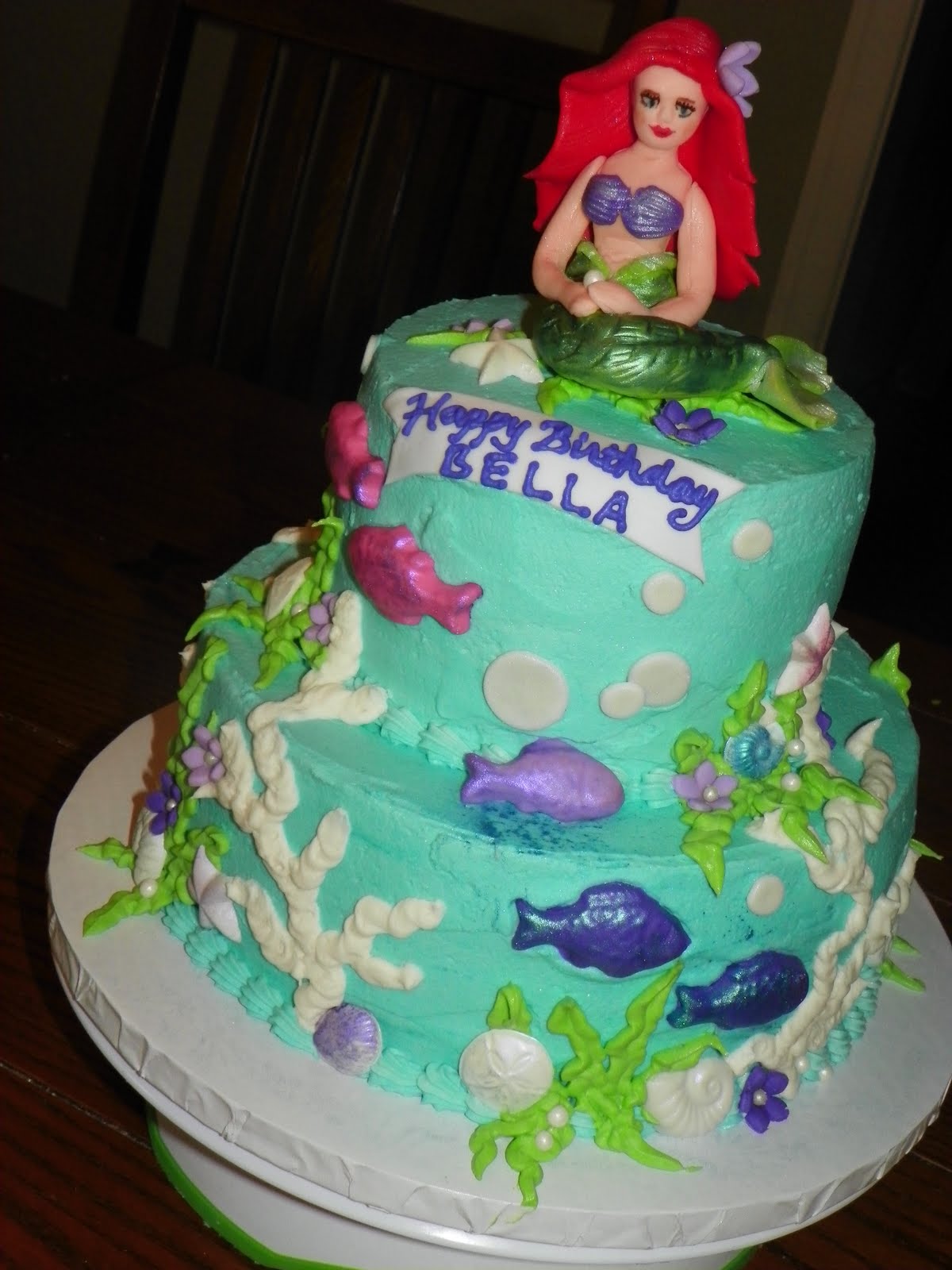 Ariel Little Mermaid Birthday Cake