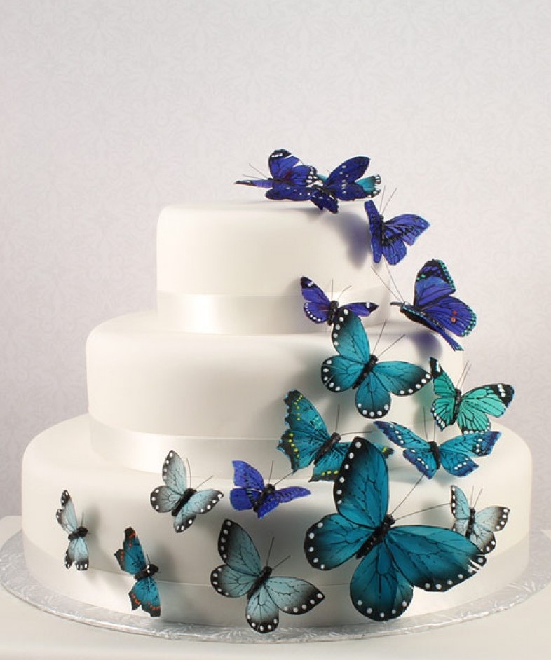 Beautiful Butterfly Wedding Cake