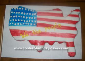 Birthday Cake United States Map