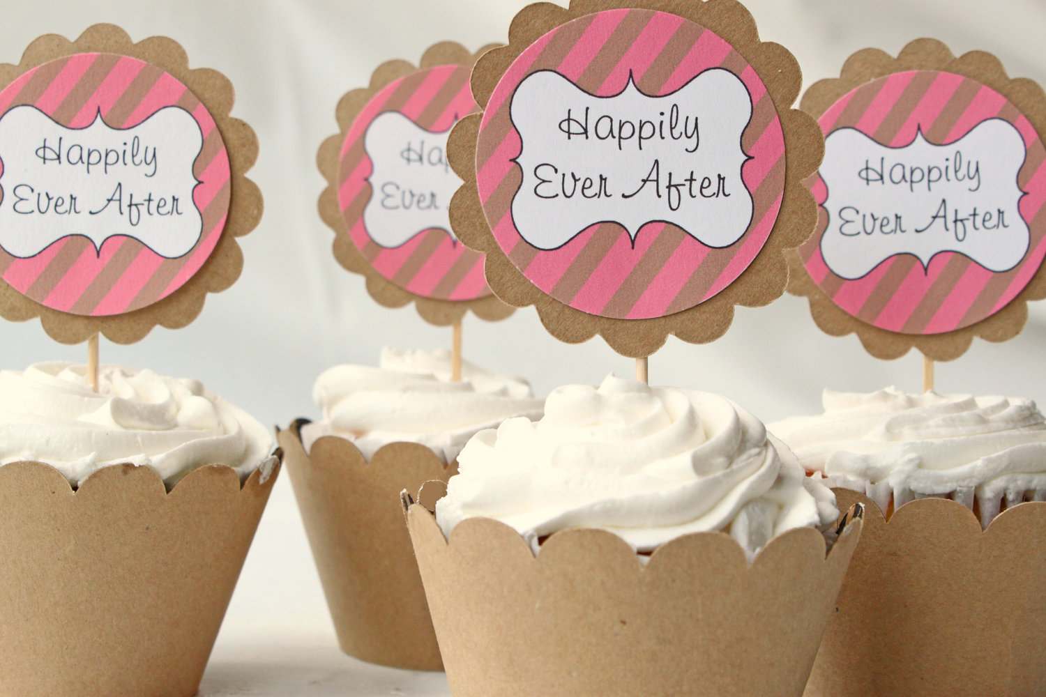 Cupcake Bridal Shower Cake Toppers