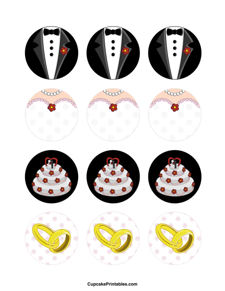 Free Printable Cupcake Toppers Wedding