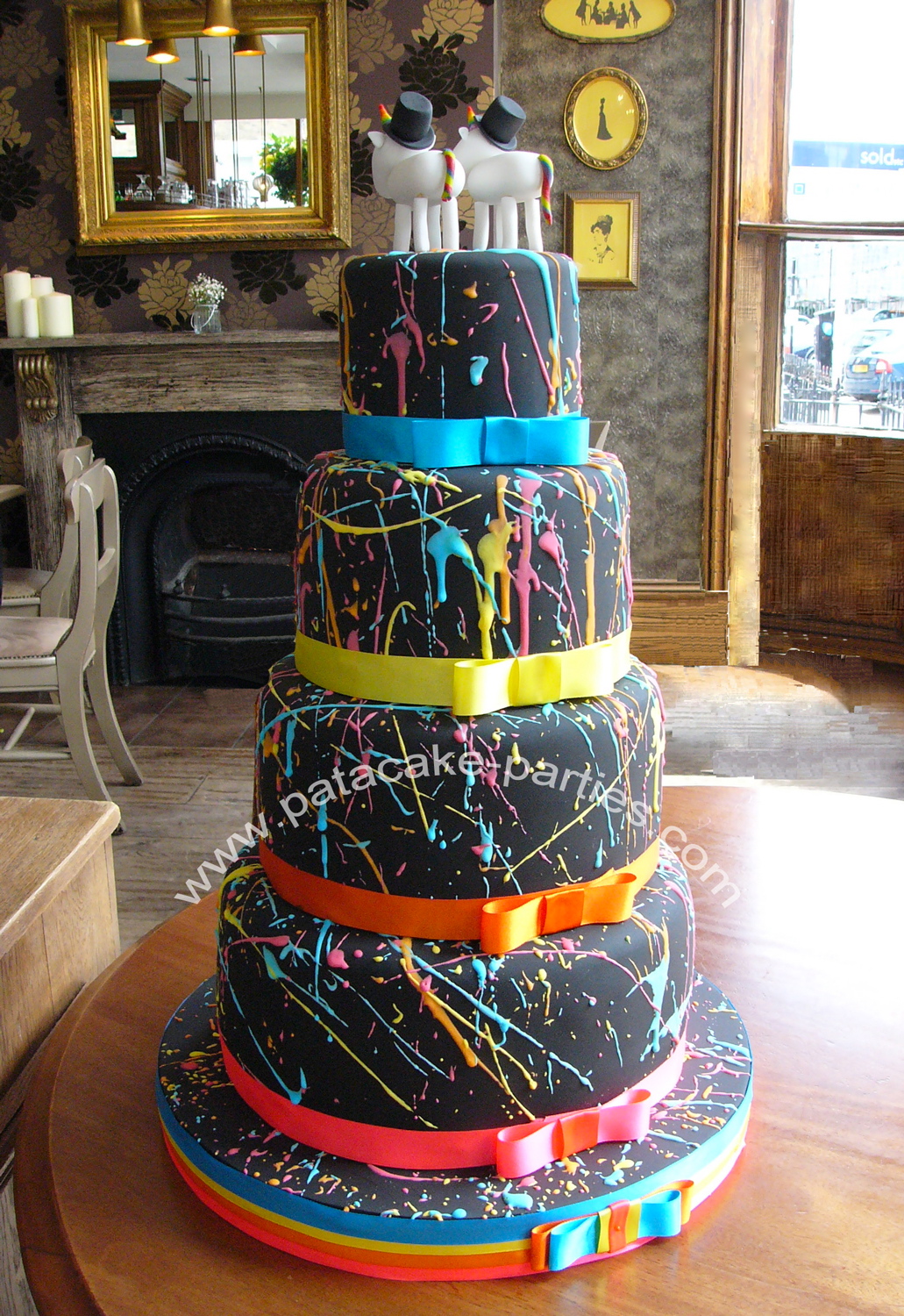 Fun Colorful Wedding Cake