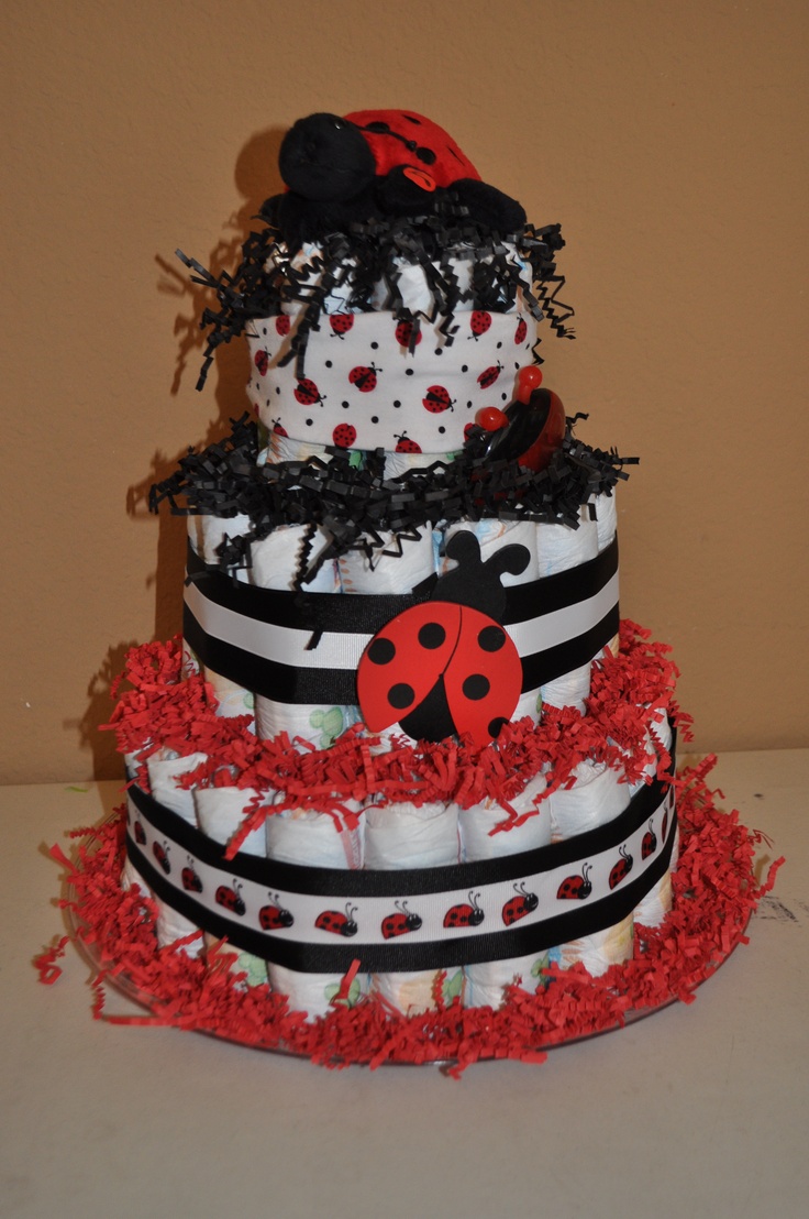 Ladybug Diaper Cake