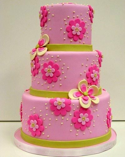 Little Girl Pink Birthday Cake