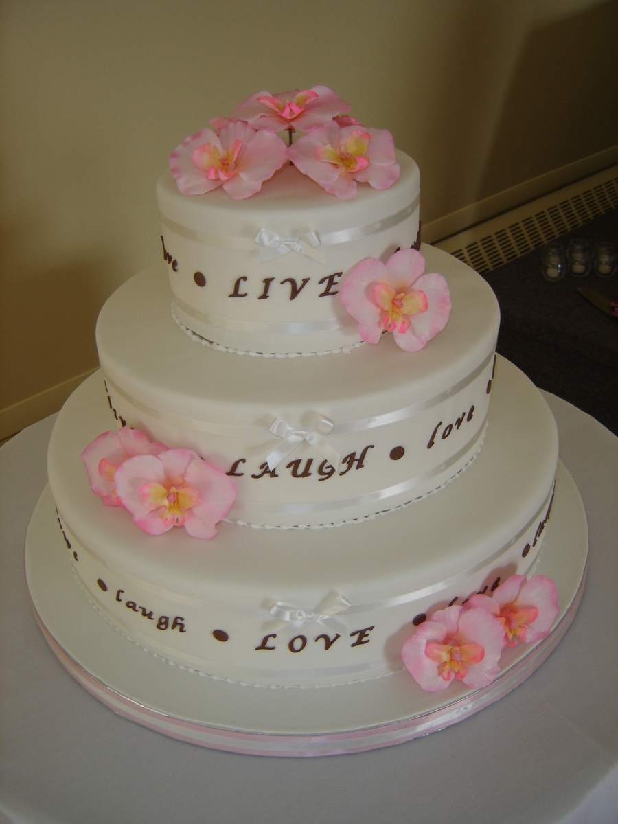 Live Laugh Love Wedding Cake