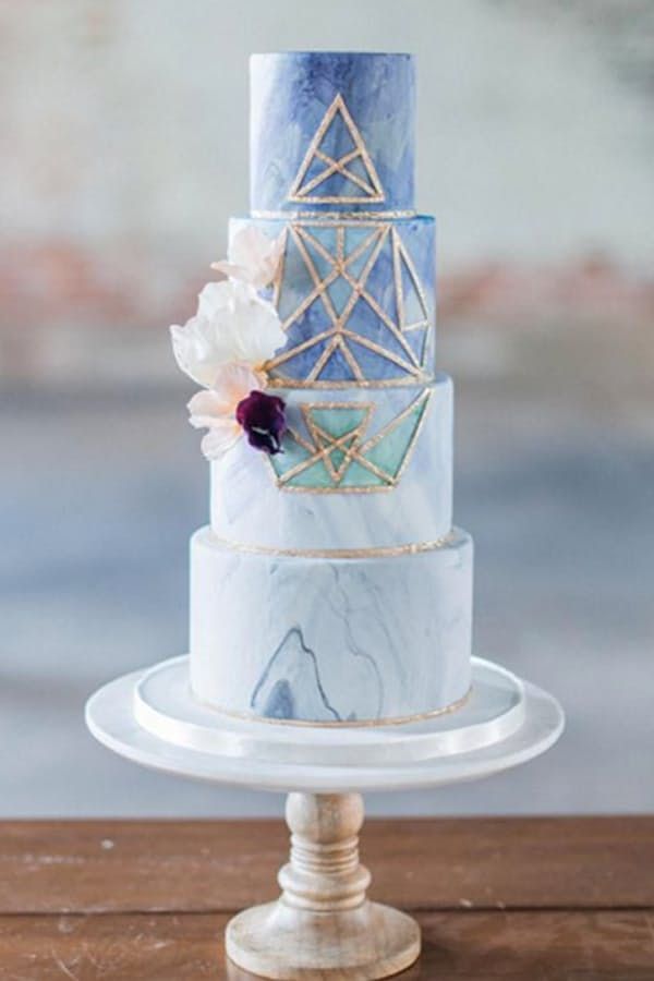 Marble Fondant Wedding Cake