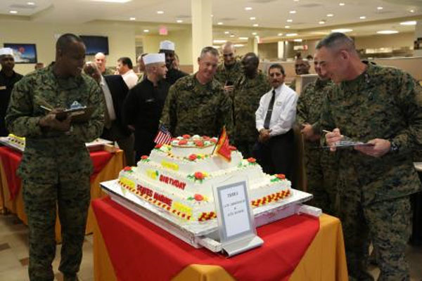 Marine Corps Birthday Cake