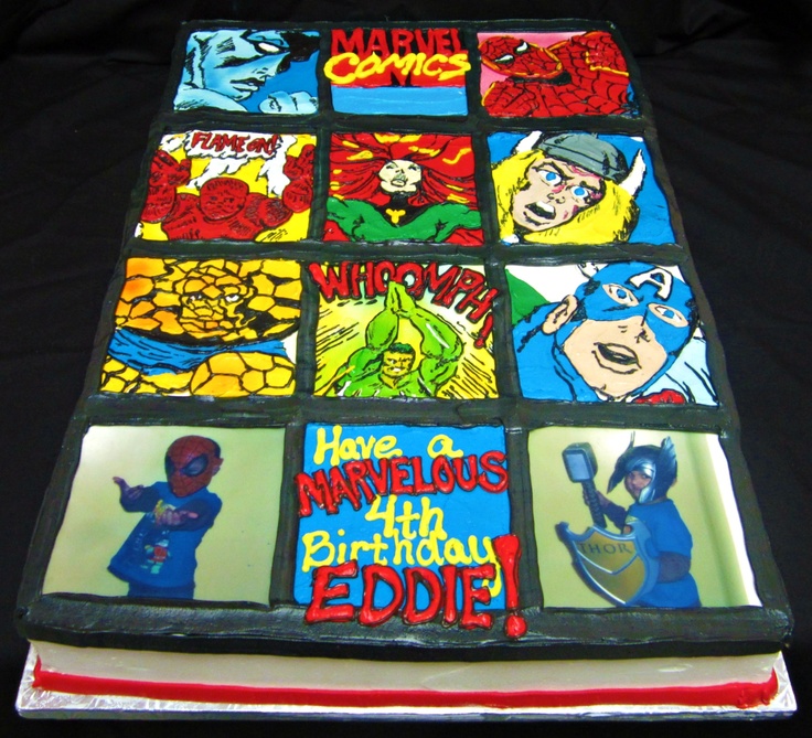 Marvel Comics Birthday Cake