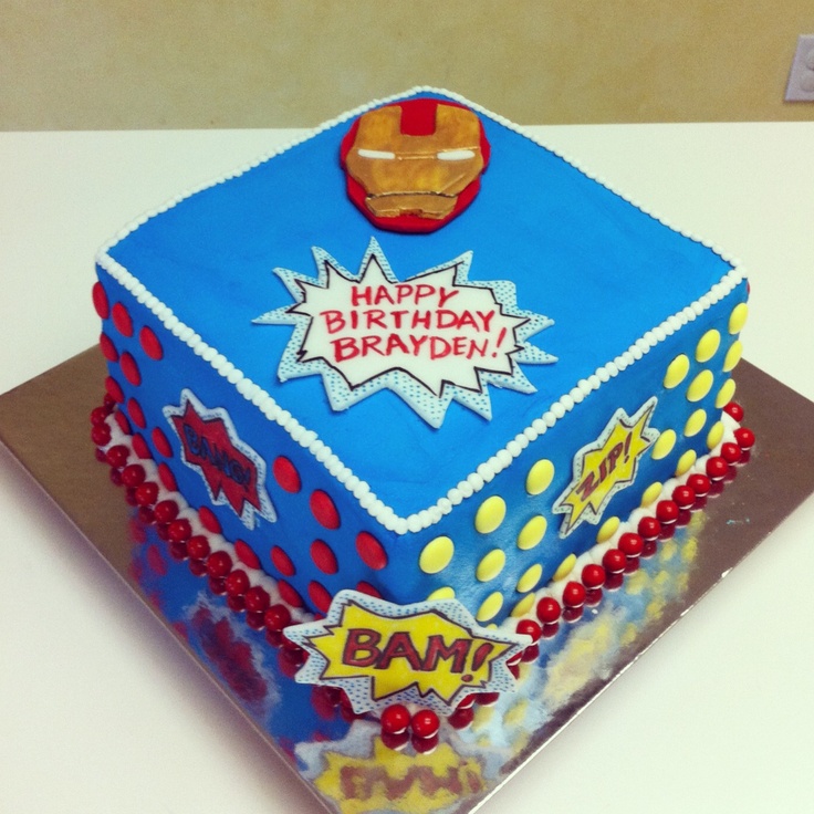 Marvel Themed Birthday Cake