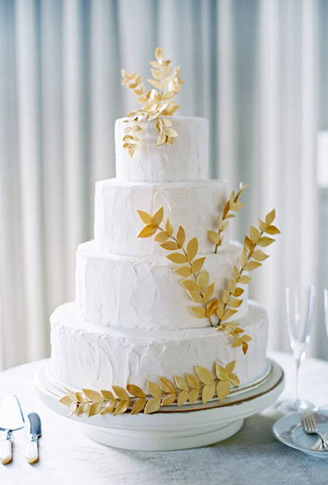 Most Beautiful Gold Wedding Cake