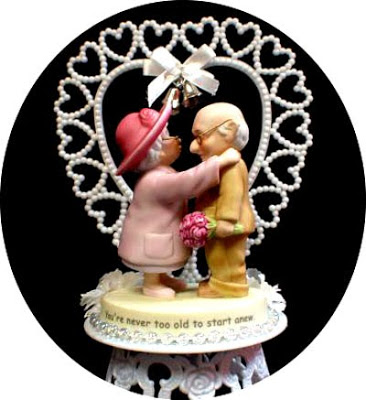 Older Couple Wedding Cake Toppers