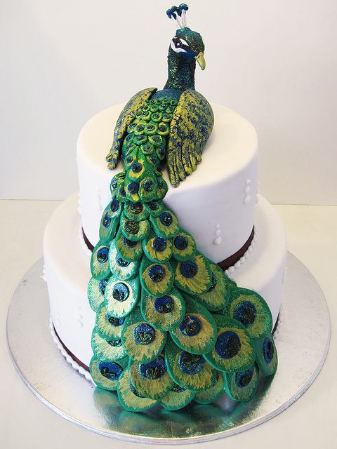 Peacock Wedding Cake Ideas