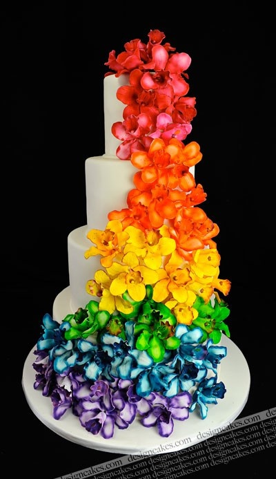 Rainbow Flower Cake