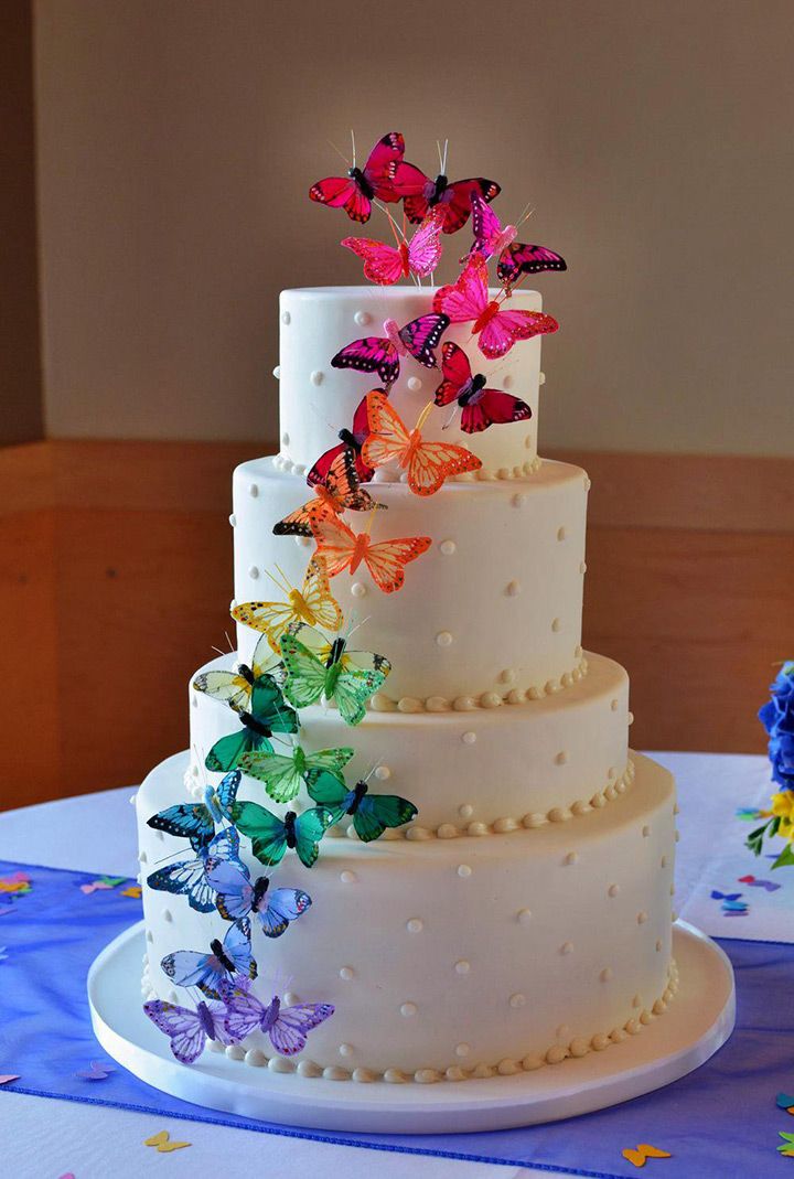 Rainbow Wedding Cake