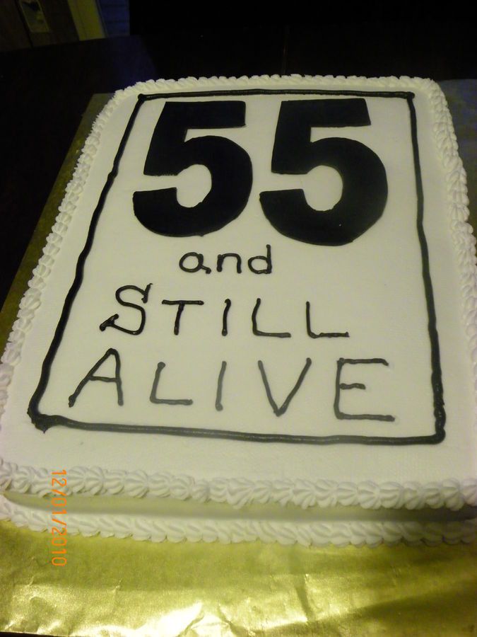 Speed Limit 55 Birthday Cake