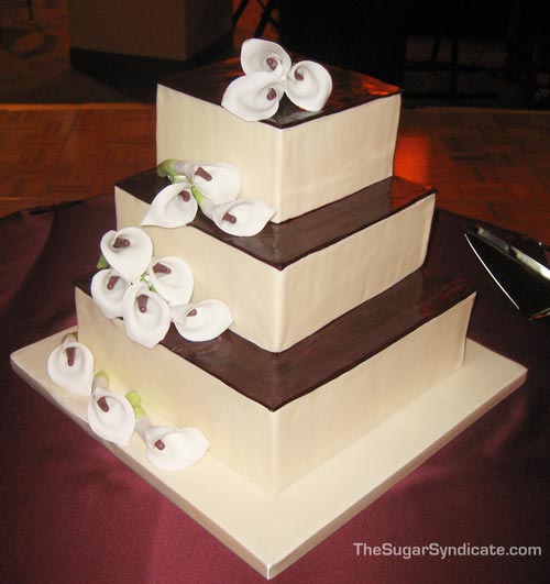 Square Chocolate Wedding Cake