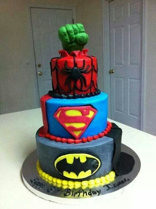 Superhero Birthday Cake