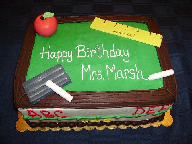 Teacher Birthday Cake