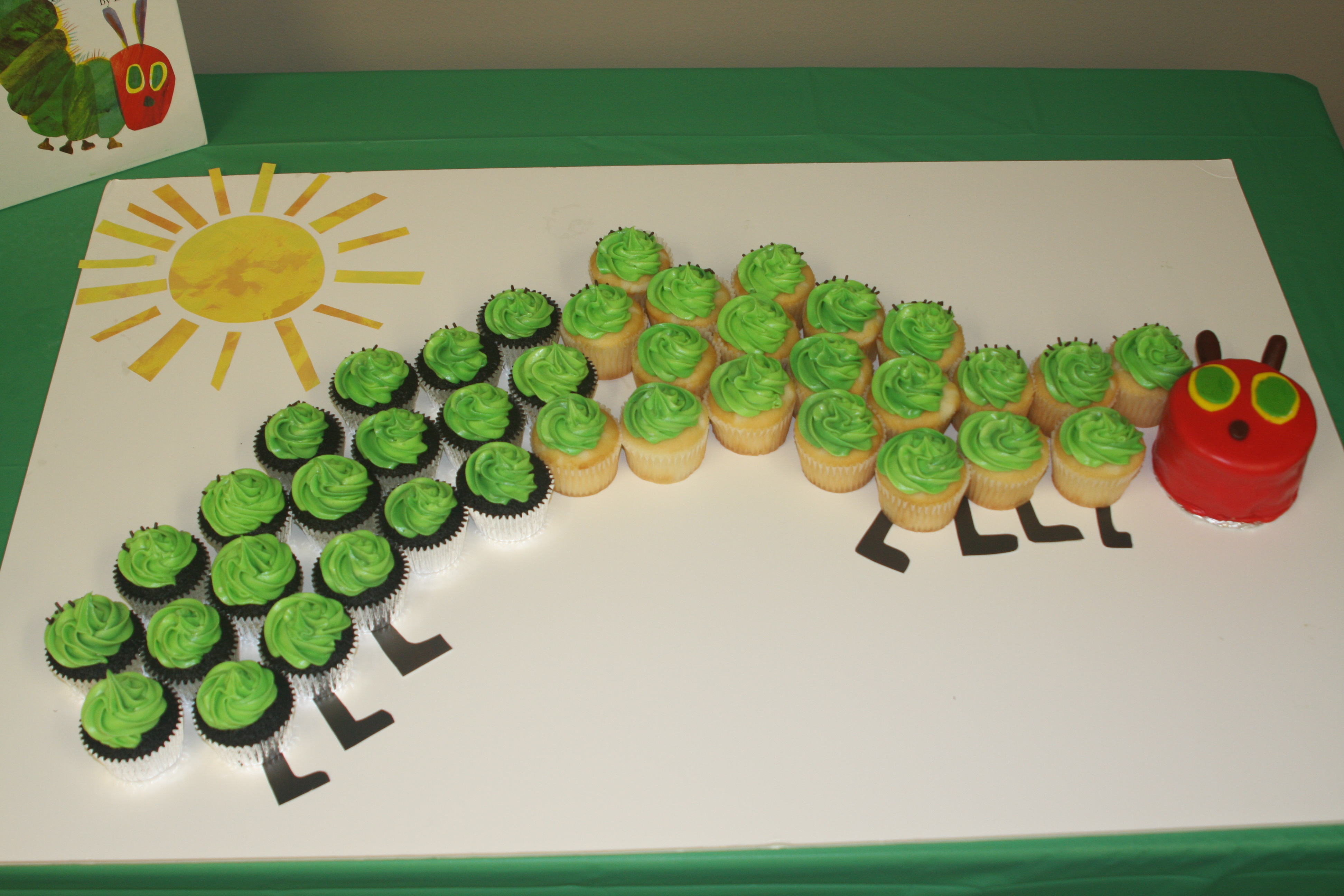 6 Photos of Caterpillar Baby Shower Cupcakes