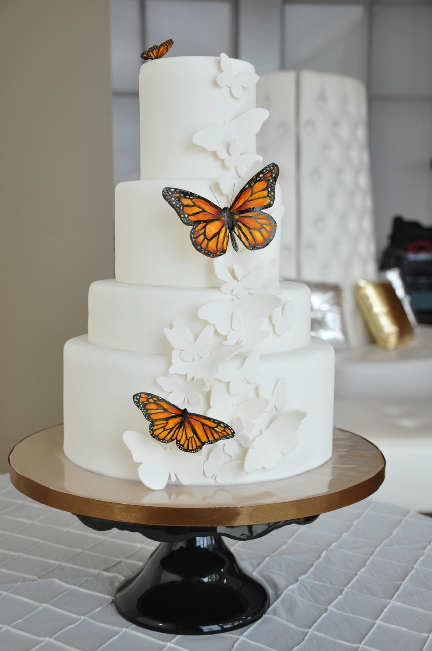 Wedding Cake with Butterflies