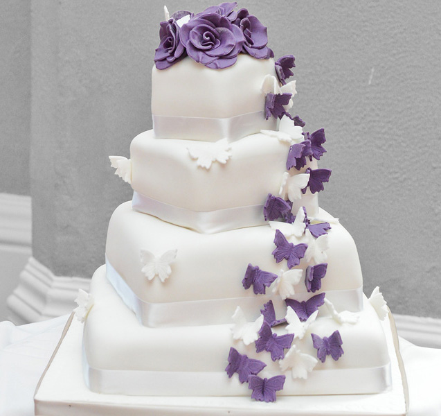 Wedding Cake with Butterflies