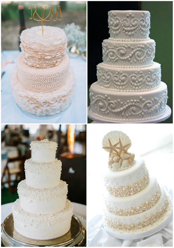 Wedding Cake with Pearls